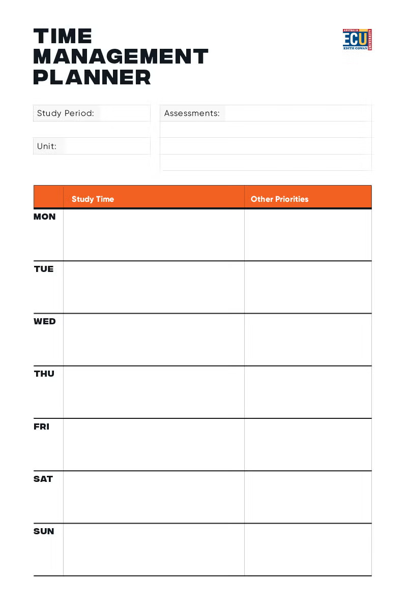 ecu-blog-ecu-online-postgraduate-time-management-planner​